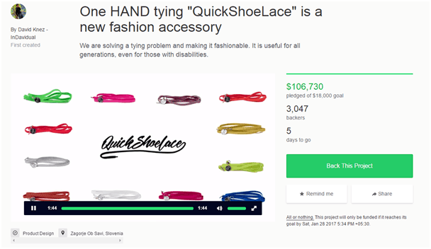 quickshoelace video successful product launch