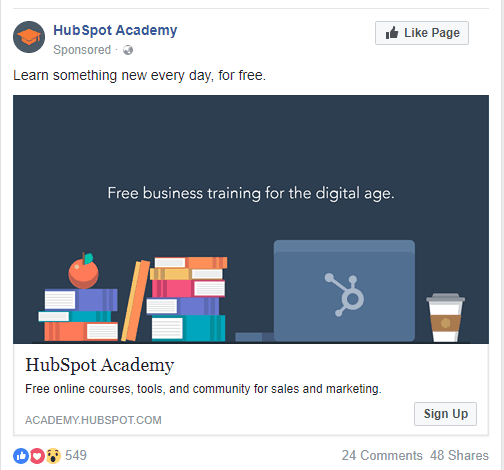 facebook newsfeed facebook ad