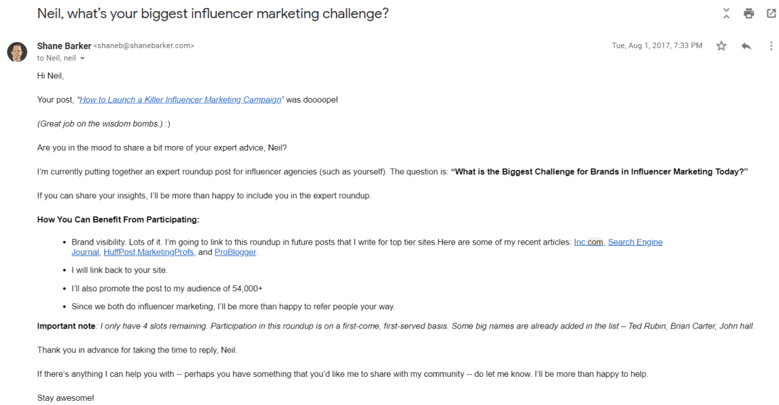 reaching out to influencers pr case study