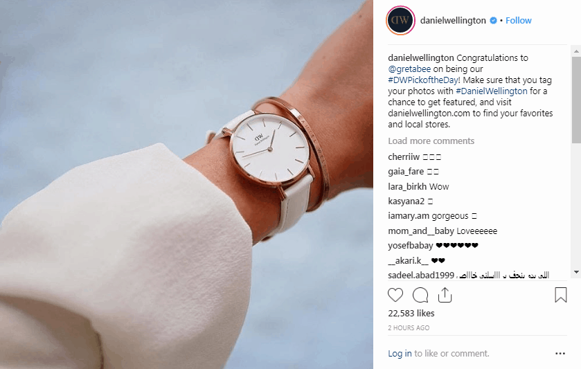 daniel wellington influencer marketing cost