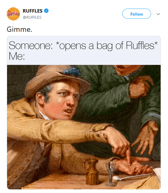 ruffles twitter marketing with memes