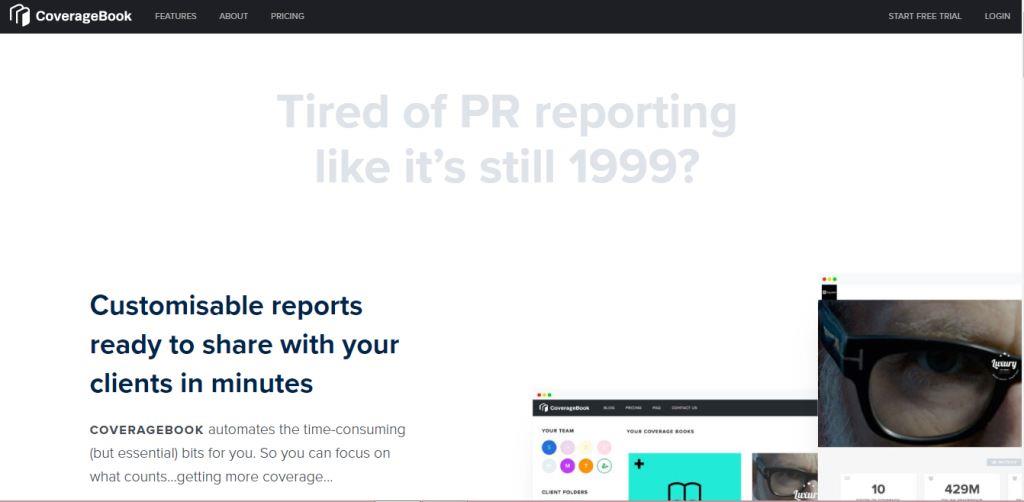 coveragebook online pr tool