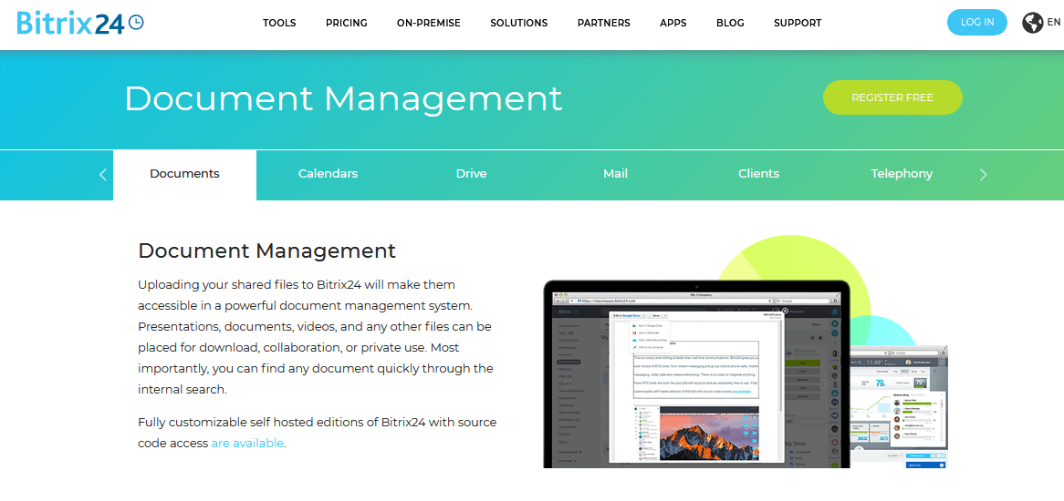 bitrix24 document management software