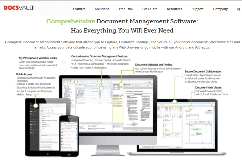 docsvault document management software