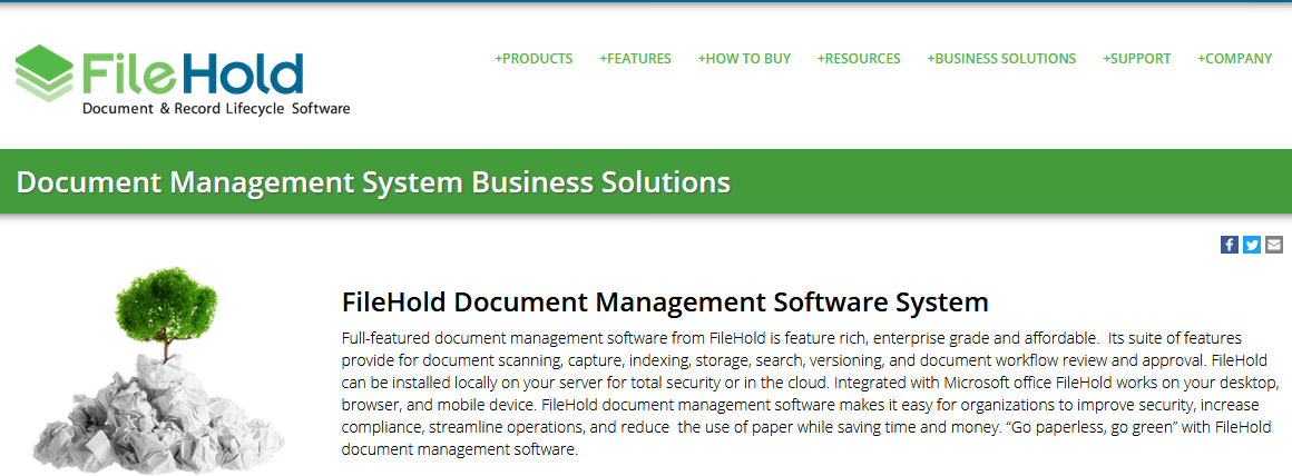 filehold document management software