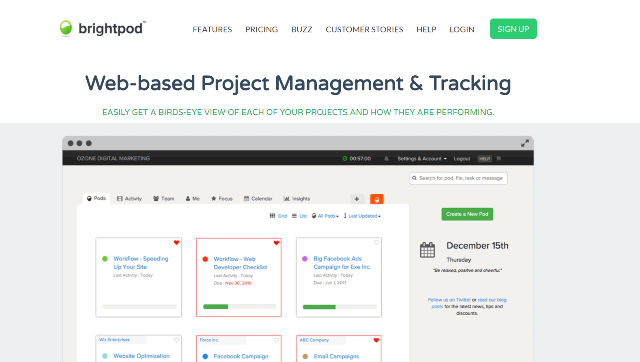 brightpod project management tool
