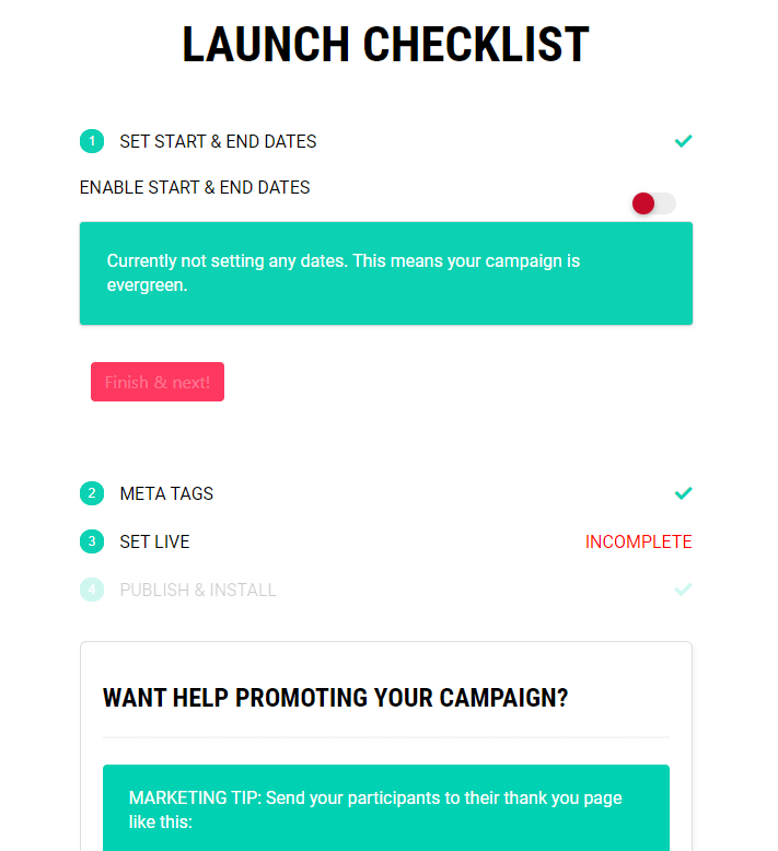 launching the campaign