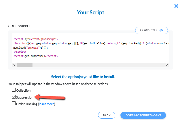 suppression script