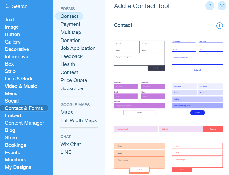 contact & forms