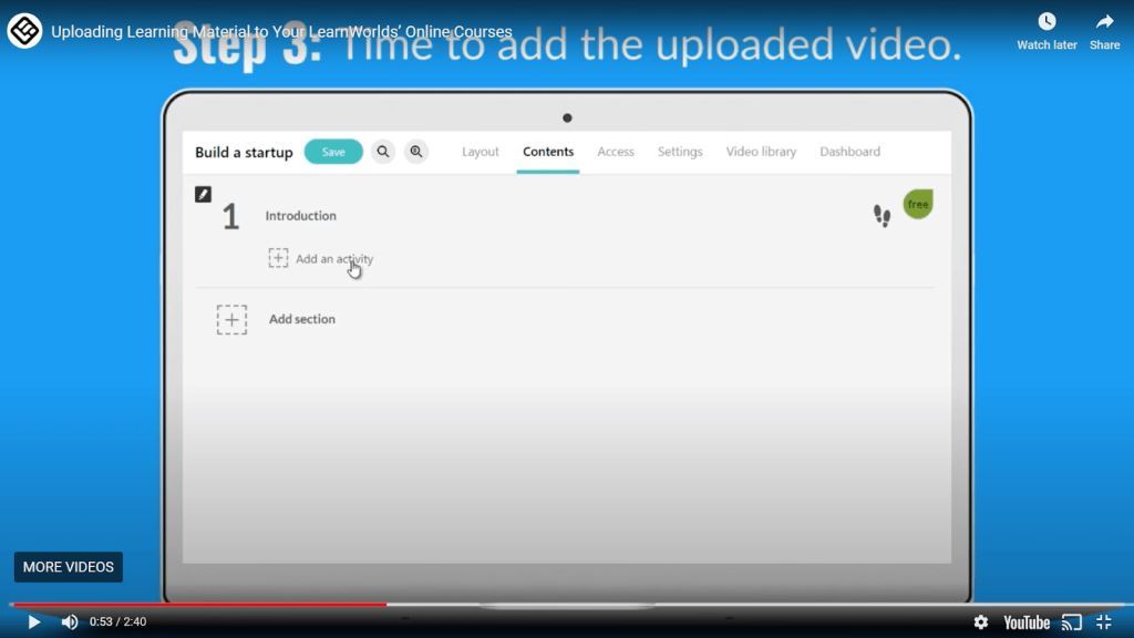add an activity