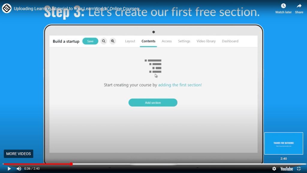 select the video 1
