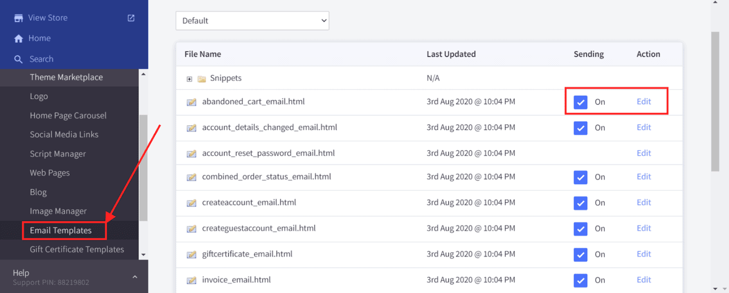 email templates