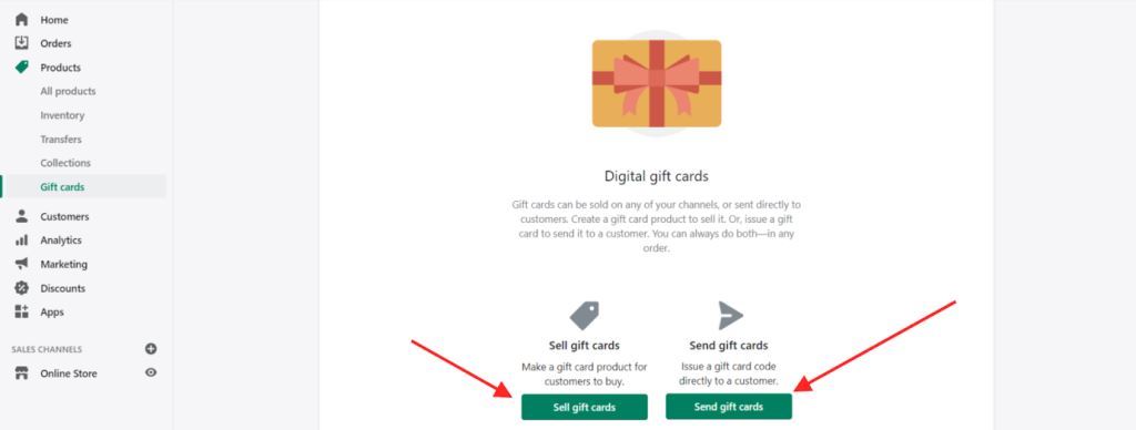 product management gift cards