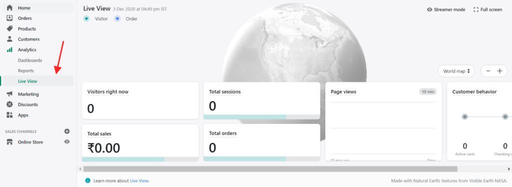 store analytics live view