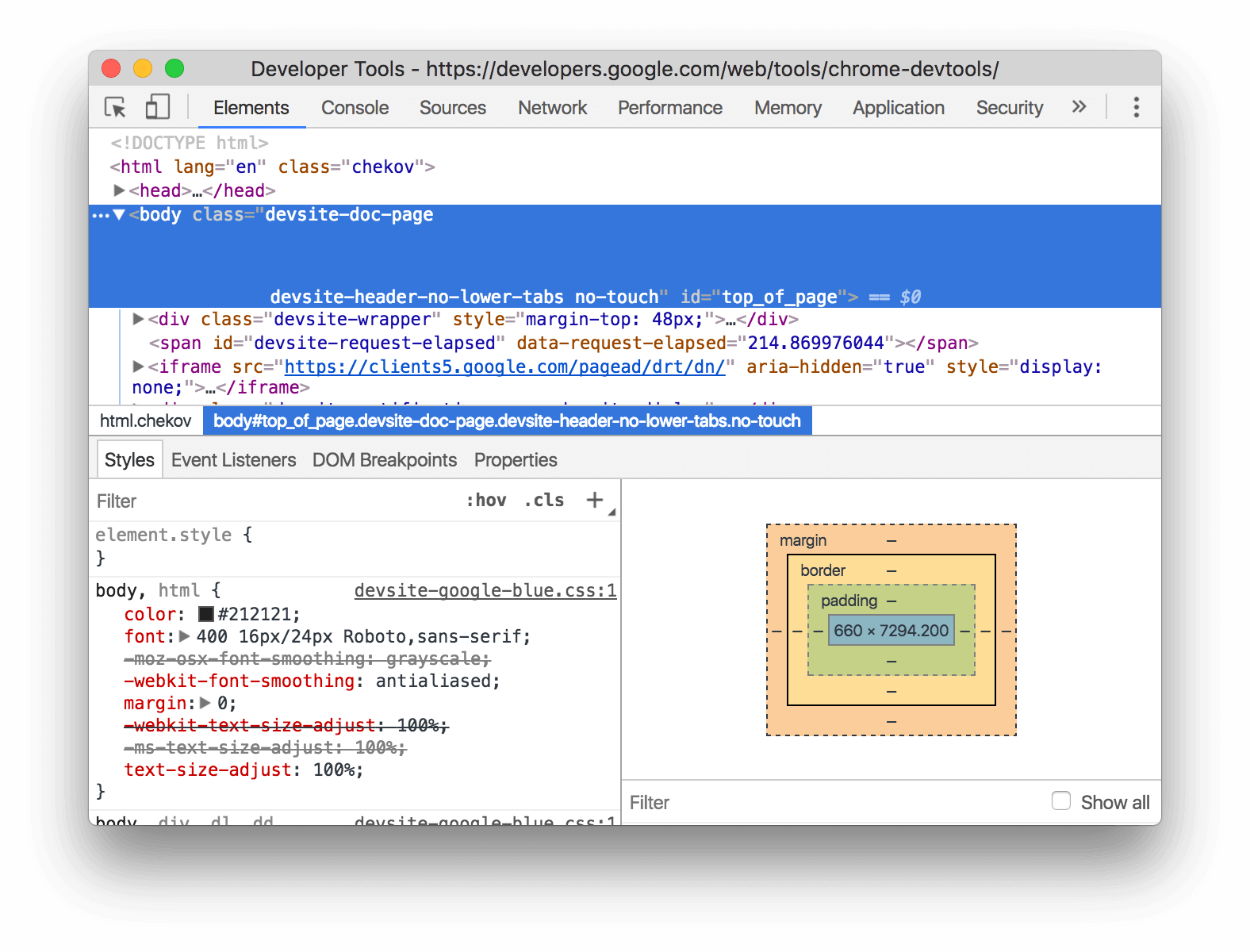 chrome devtools