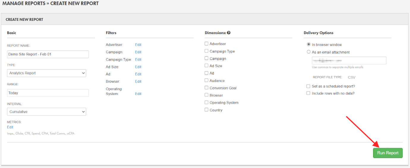 perfect audience easy reports