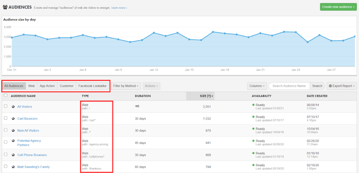 perfect audience target audience creation 2