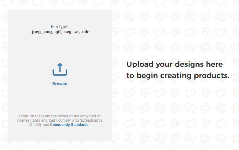 spreadshop upload any design
