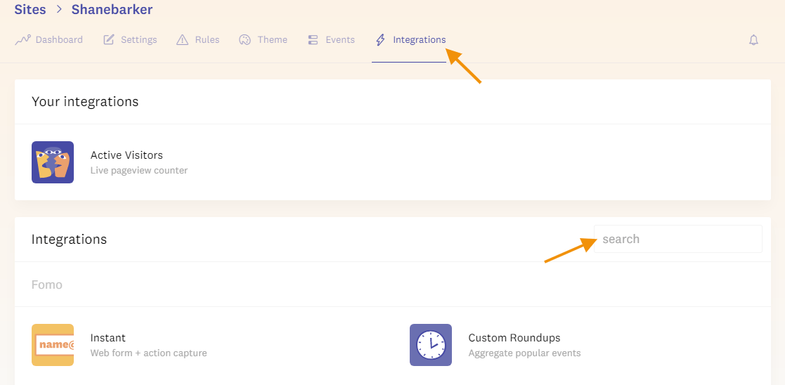 fomo integration steps