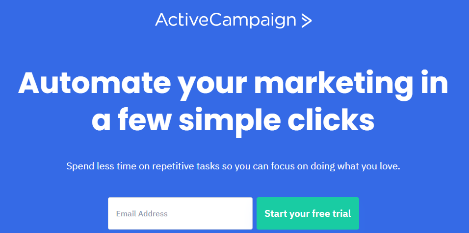 activecampaign homepage