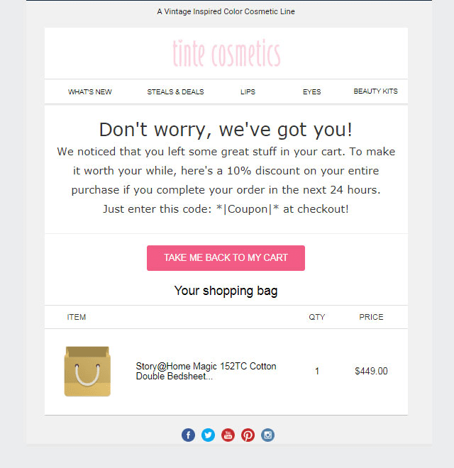 abandoned cart emails