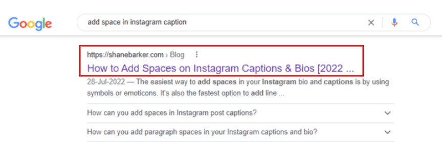 my post ranking on page 1 of google