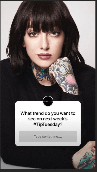 instagram polls can also be used for feedback
