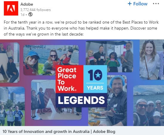 linkedin announcements