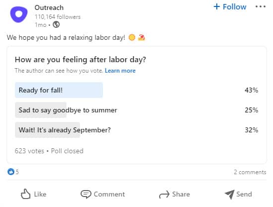 linkedin polls