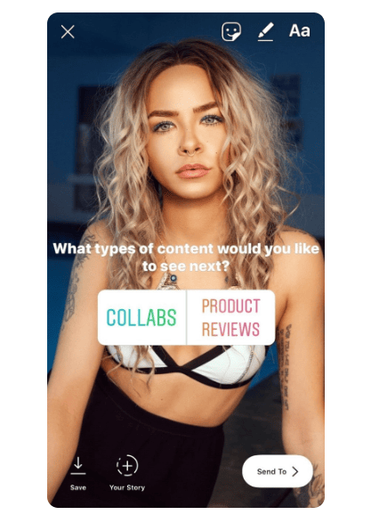 ask followers for suggestions through your insta story