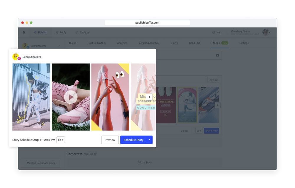 buffer - ig scheduling tool