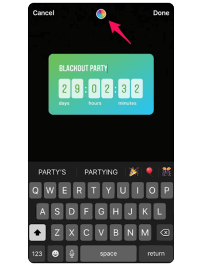 countdown sticker on ig story