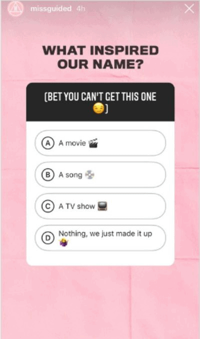 ig story quiz sticker to build awareness