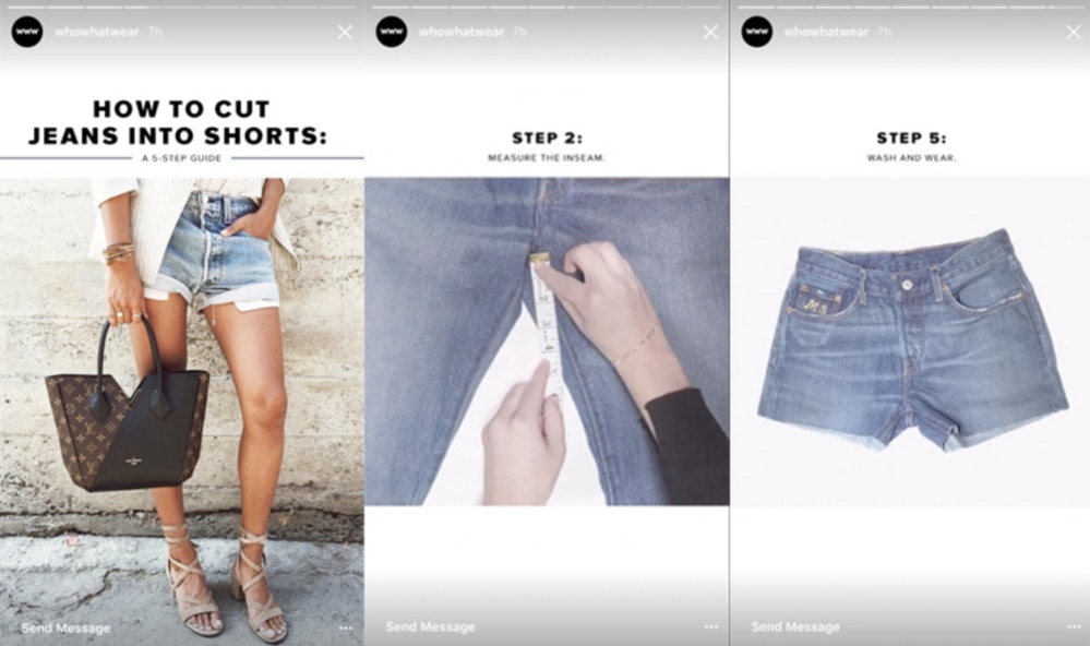 share a series of ig stories under a single theme