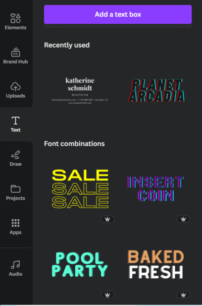 canva fonts