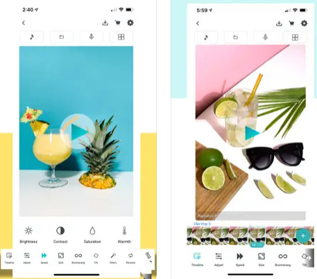 life lapse - ig stories app - editing options