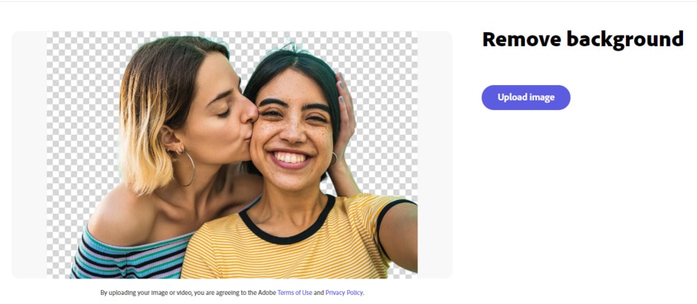 adobe express - remove background option