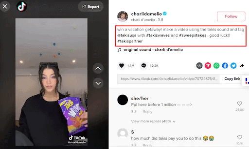 tiktok giveaway contest