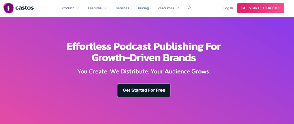 castos podcast hosting website