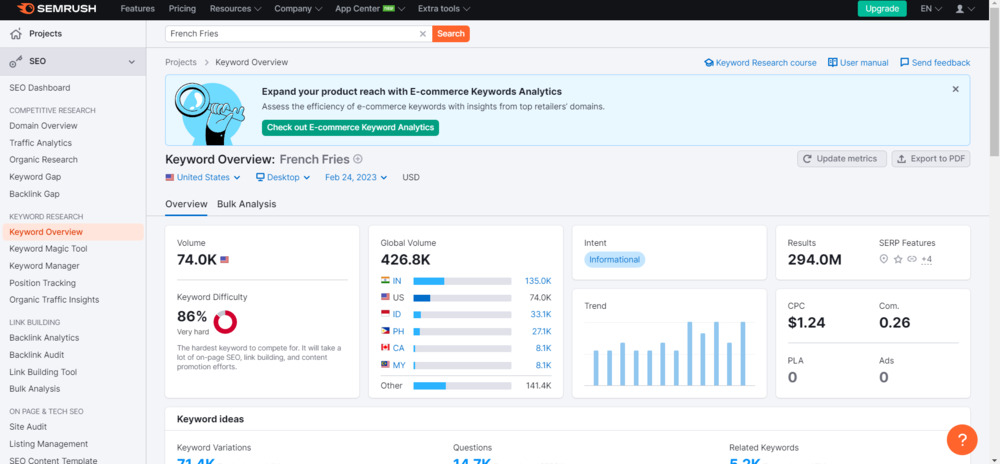 semrush domain overview 2