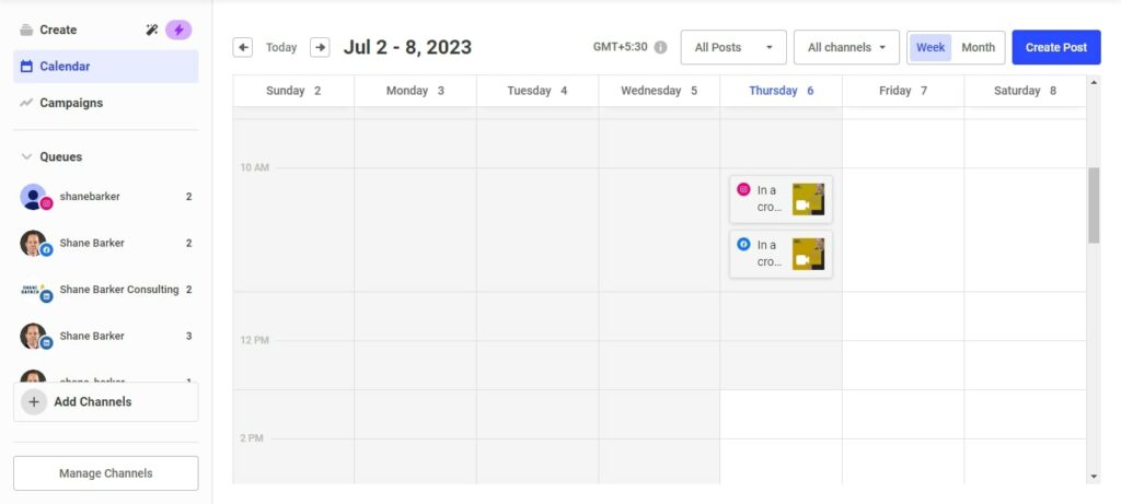 buffer scheduling calendar