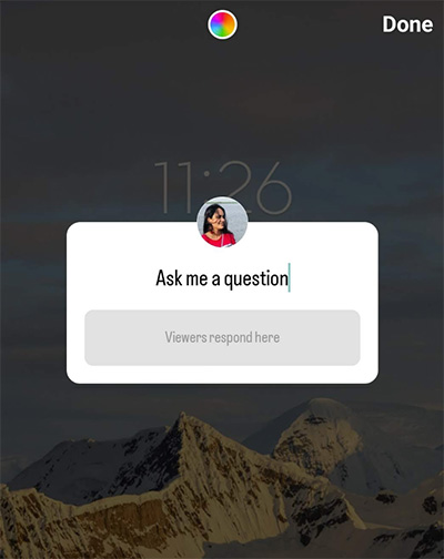 question sticker on instagram story