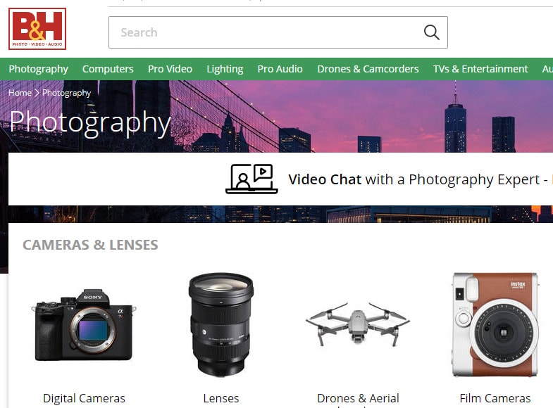 b&h website