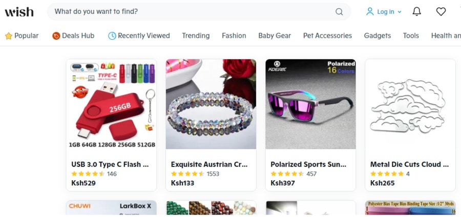 wish online shopping site