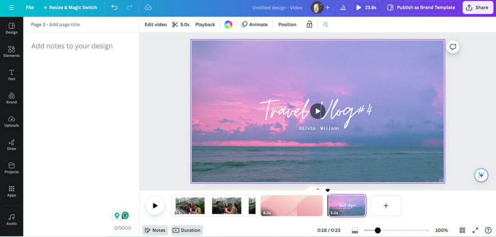 canva video editor