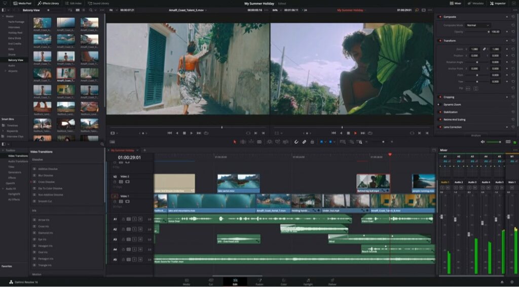 davinci resolve video editor 