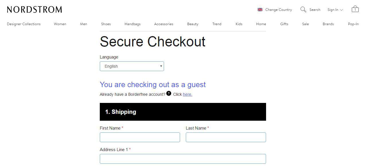 security checkout nordstorm
