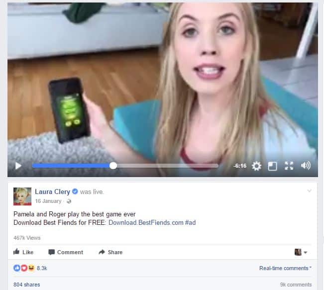 laura clery facebook influencer marketing