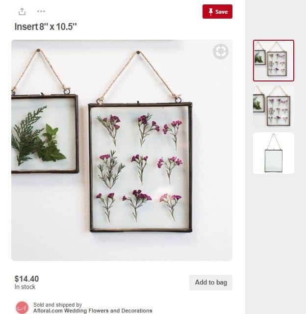 Pinterest Afloral buyable pin
