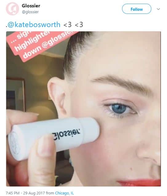 glossier kate bosworth - twitter influencers for your brand